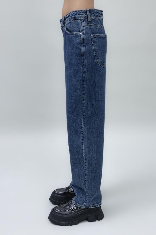 Bayan Mavi Normal Bel Düz Paça Denim Pantolon - BSL