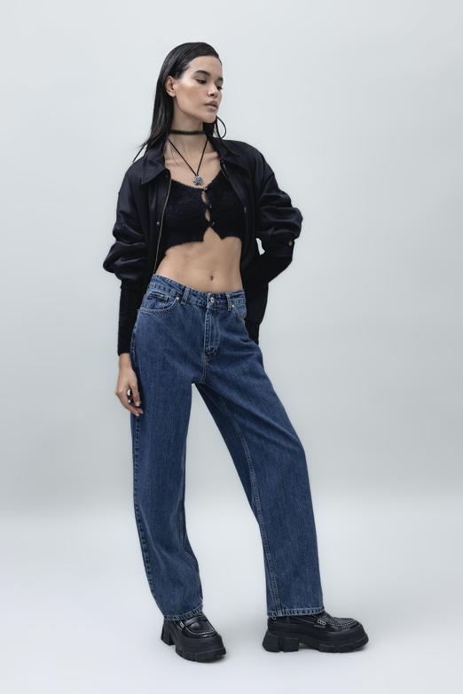 Bayan Mavi Normal Bel Düz Paça Denim Pantolon - BSL