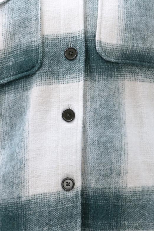 Bayan Yeşil Ekoseli Gömlek Ceket - BSL