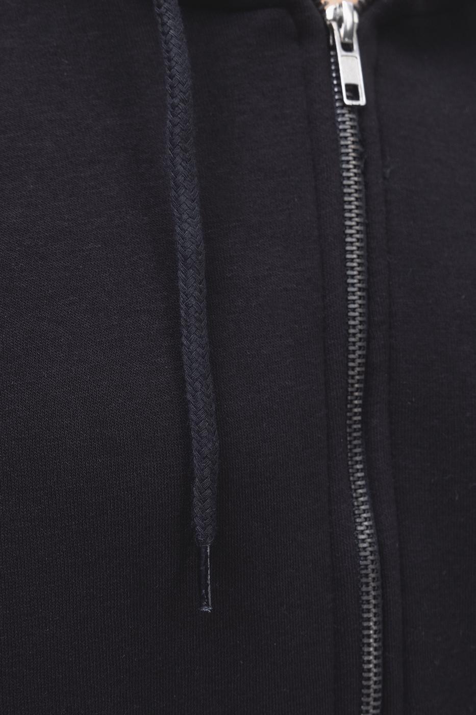 Bayan Siyah Şardonlu Kapüşonlu Sweatshirt