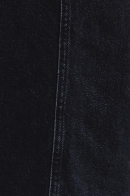 Bayan Siyah Düşük Bel Midi Denim Etek - BSL