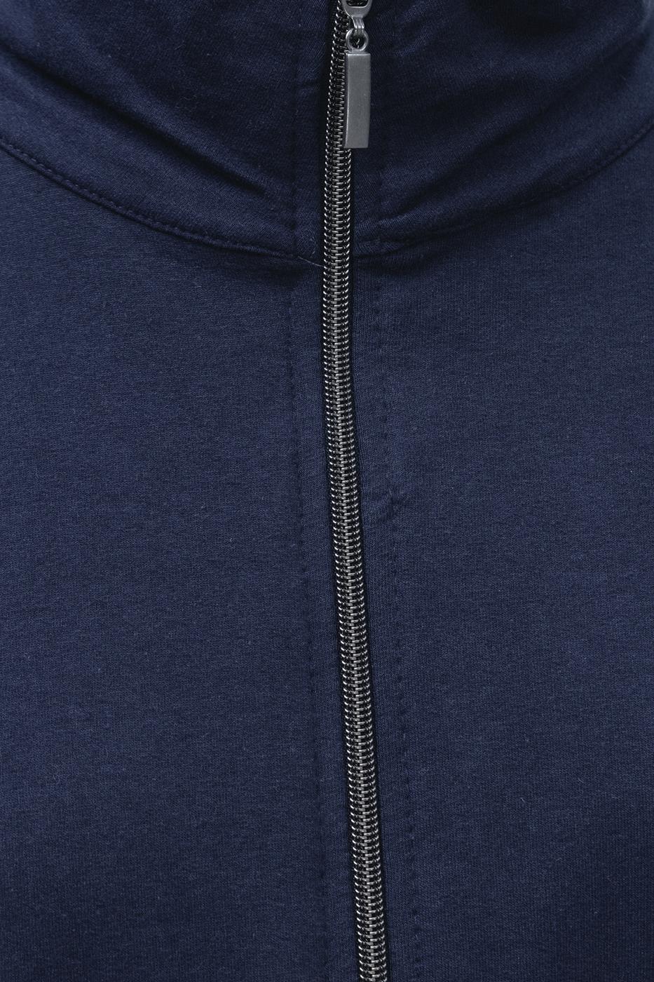 Bayan Lacivert Fermuarlı SweatShırt