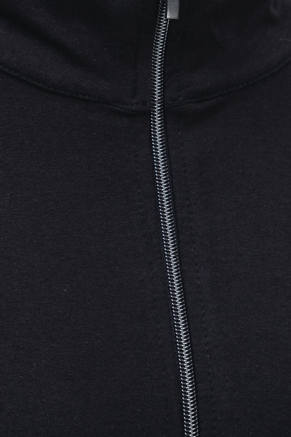 Bayan Siyah Fermuarlı SweatShırt