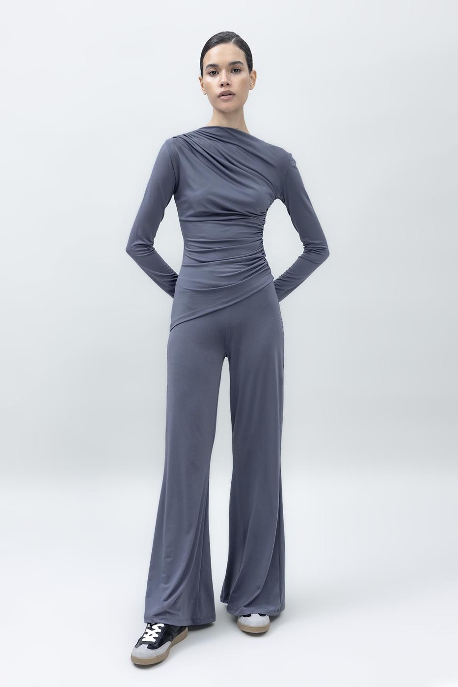 Bayan Füme İspanyol Paça Pantolon