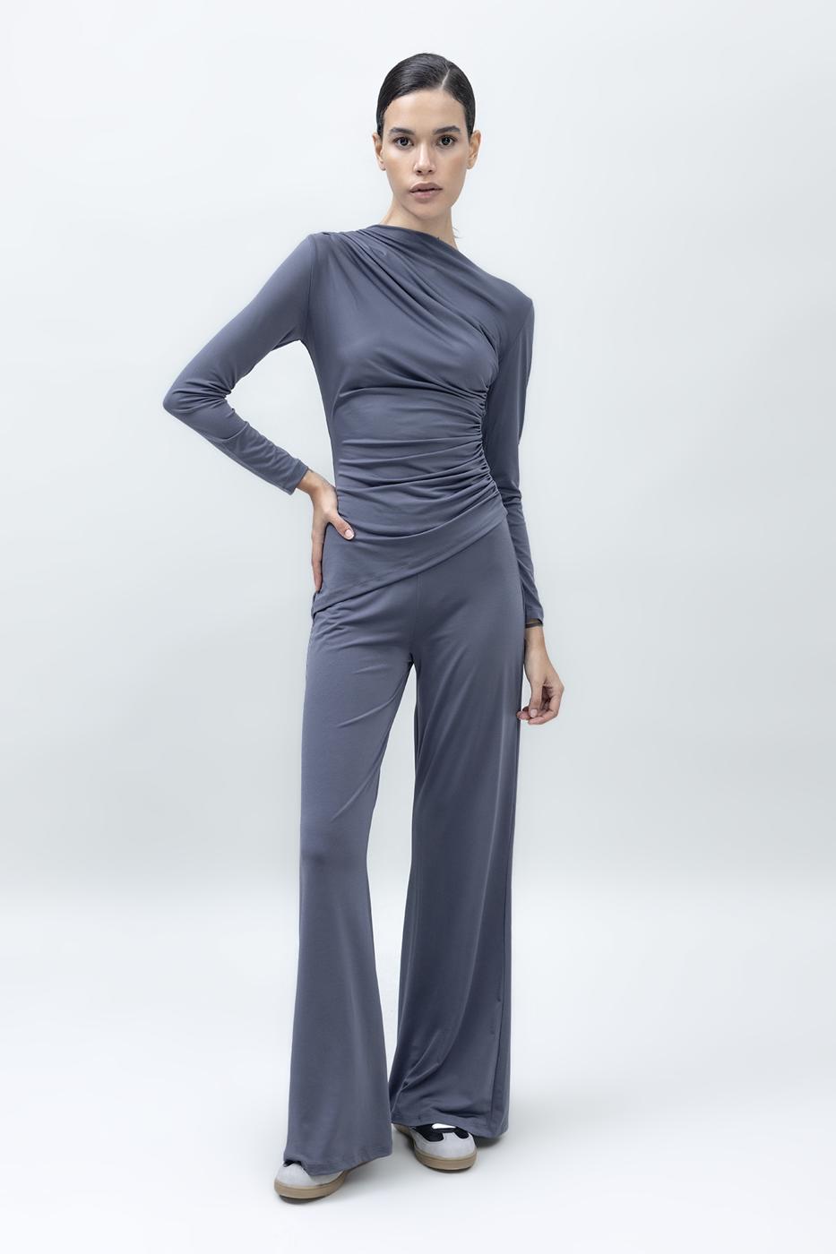 Bayan Füme İspanyol Paça Pantolon