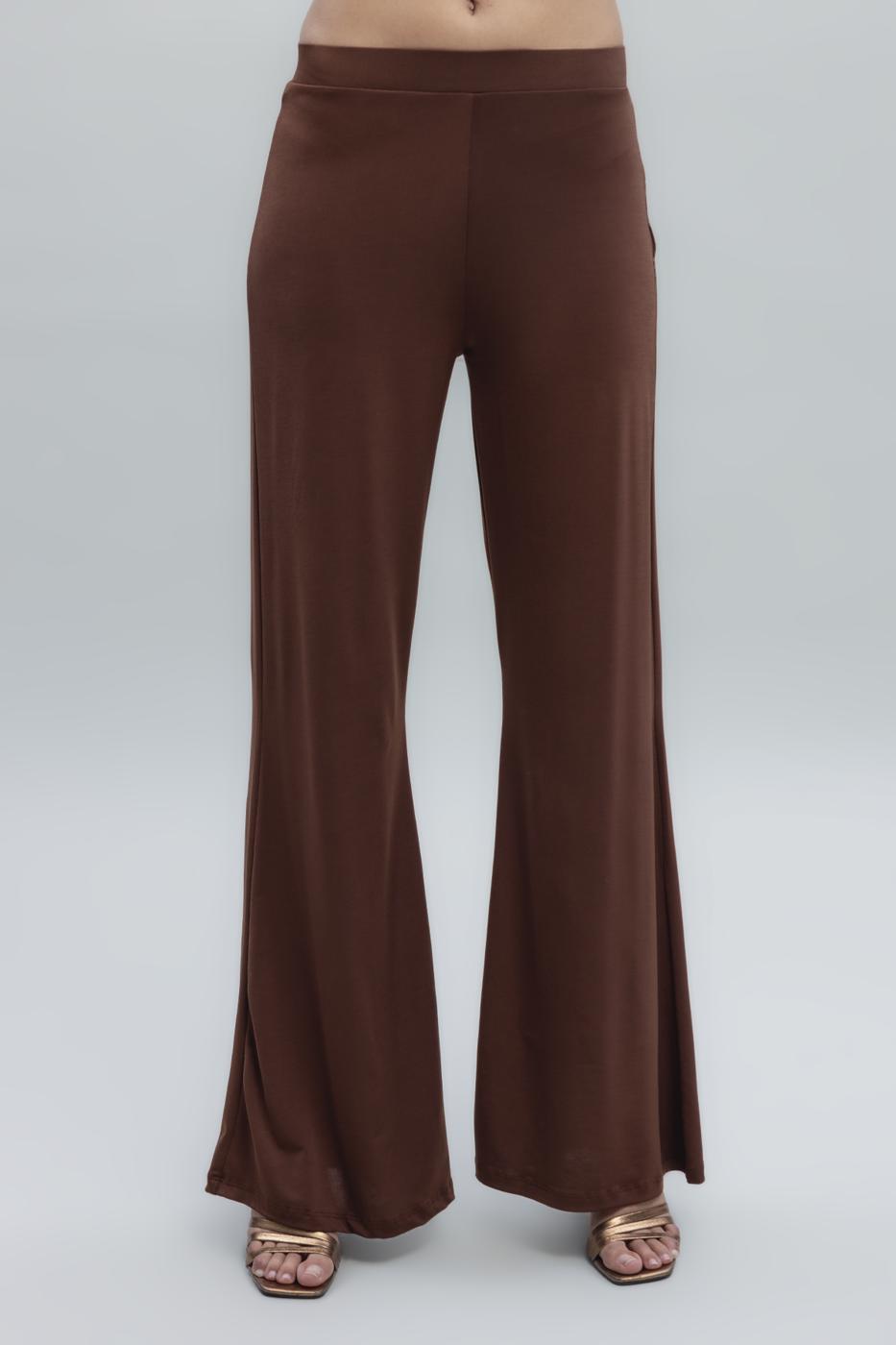 Bayan Kahverengi İspanyol Paça Pantolon