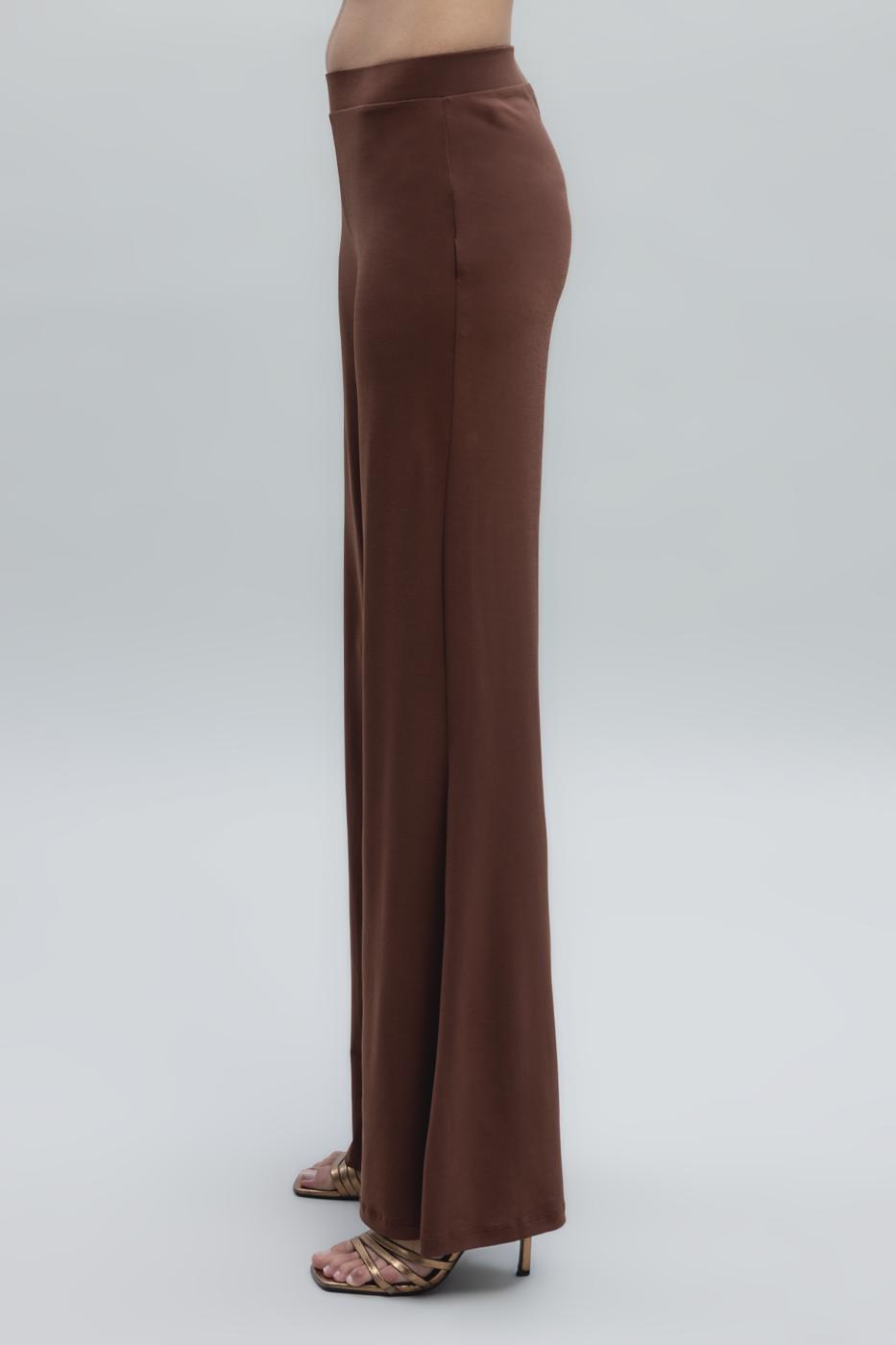 Bayan Kahverengi İspanyol Paça Pantolon