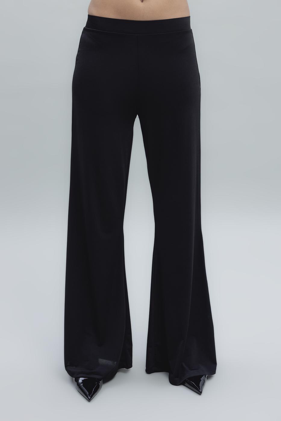 Bayan Siyah İspanyol Paça Pantolon