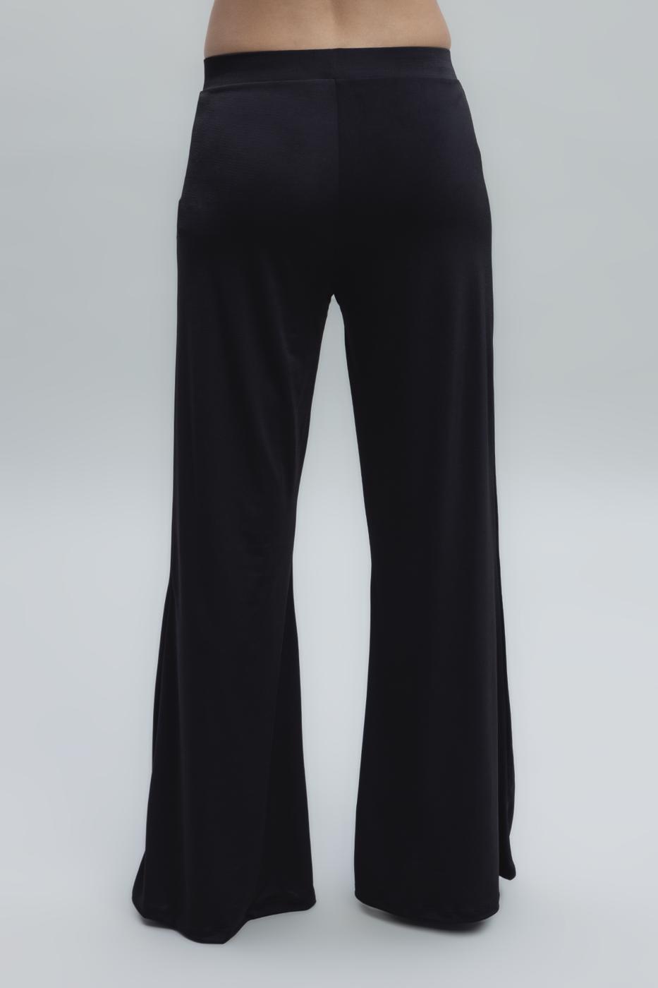 Bayan Siyah İspanyol Paça Pantolon