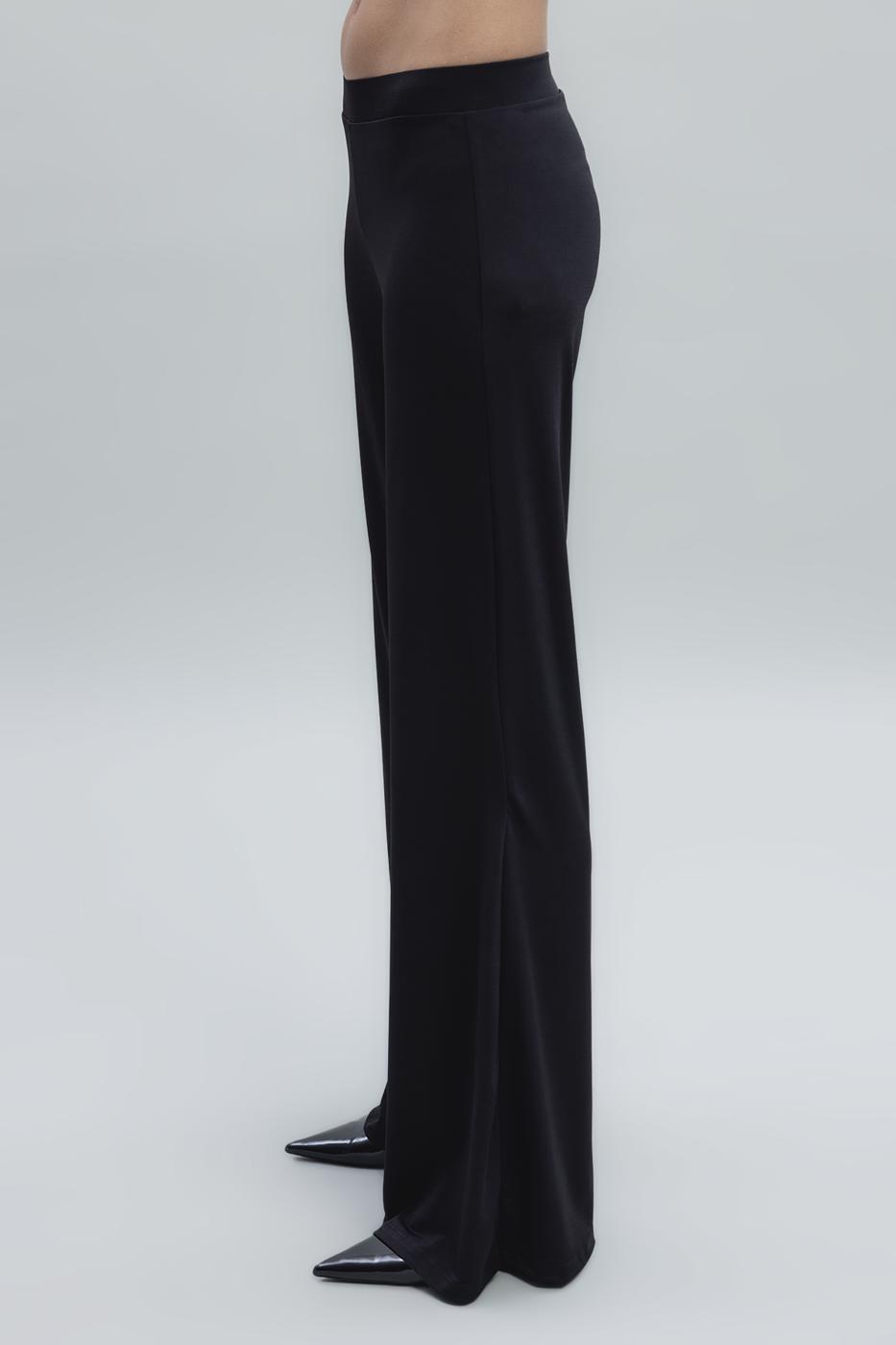 Bayan Siyah İspanyol Paça Pantolon