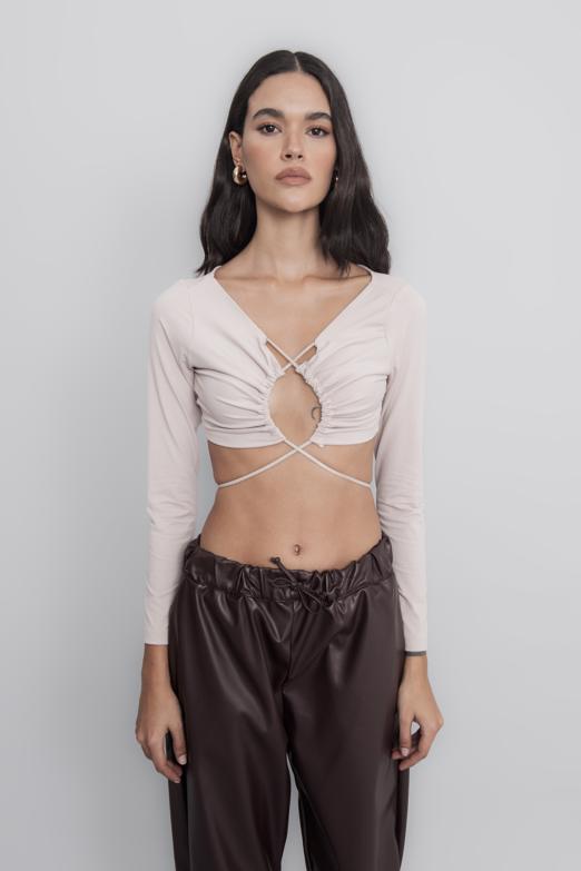 Bayan  Bağlamalı Crop Top
