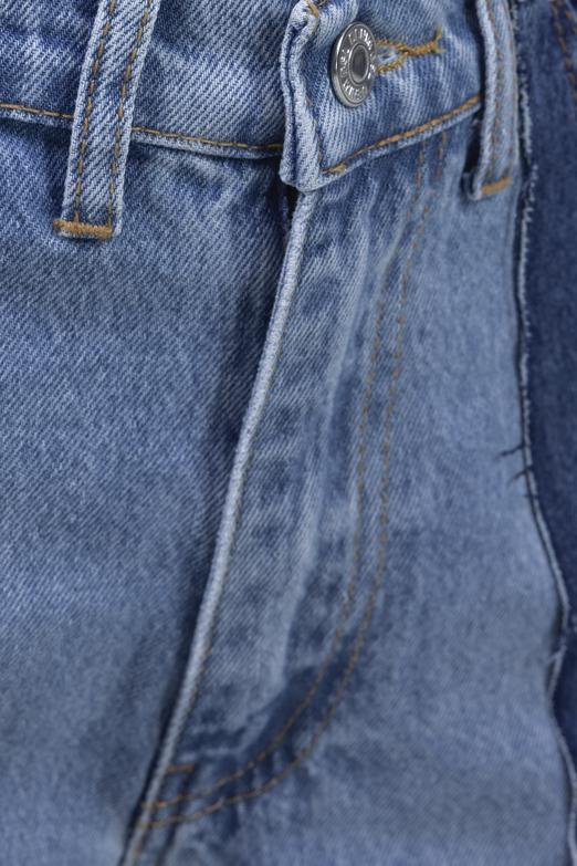 Bayan Mavi Bicolor Denim Pantolon - BSL