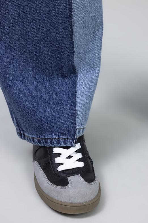 Bayan Mavi Bicolor Denim Pantolon - BSL