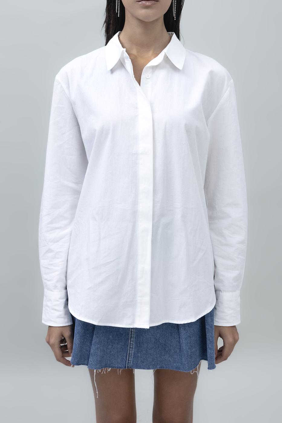 Bayan Beyaz Poplin Gömlek