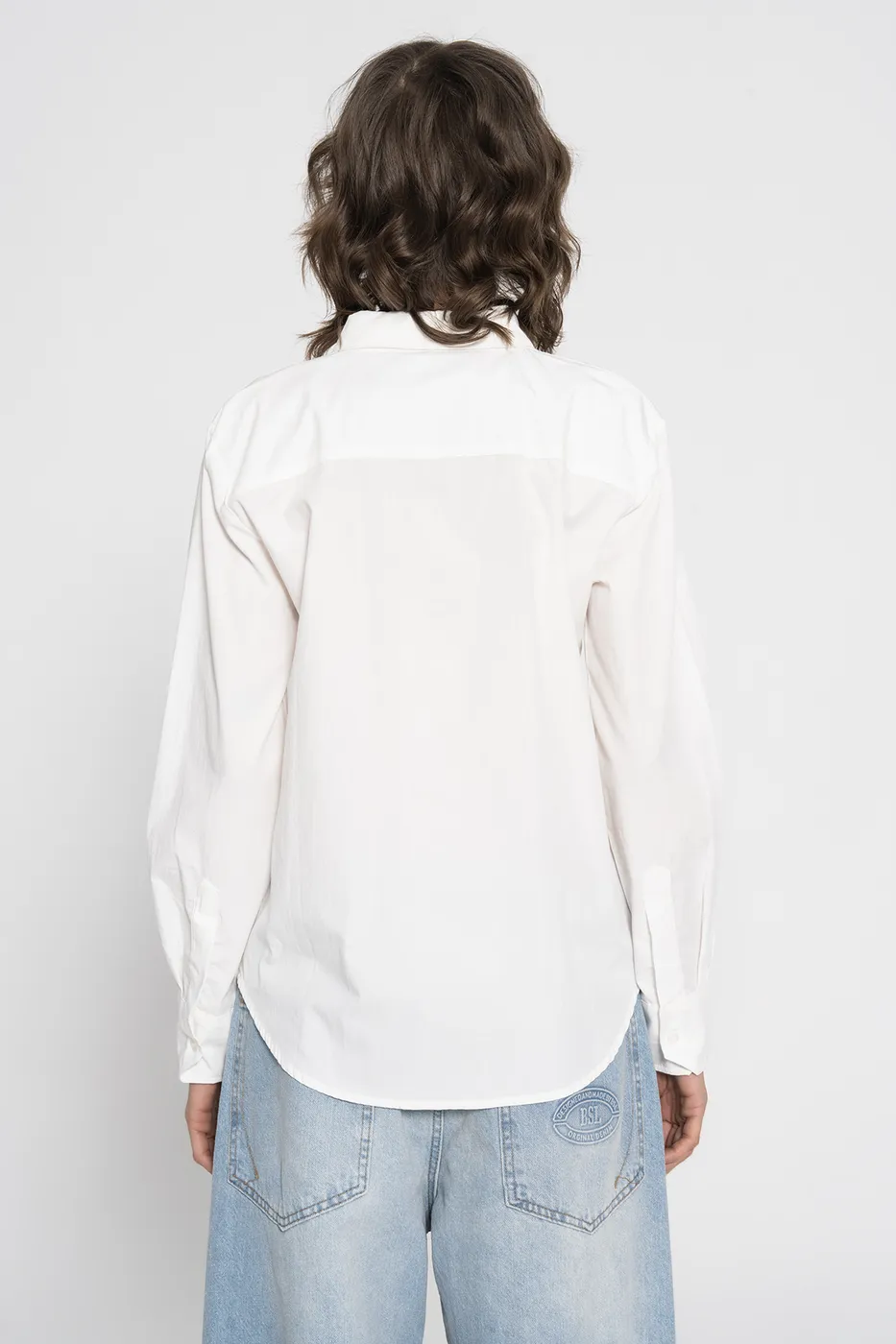 Bayan Krem Poplin Gömlek