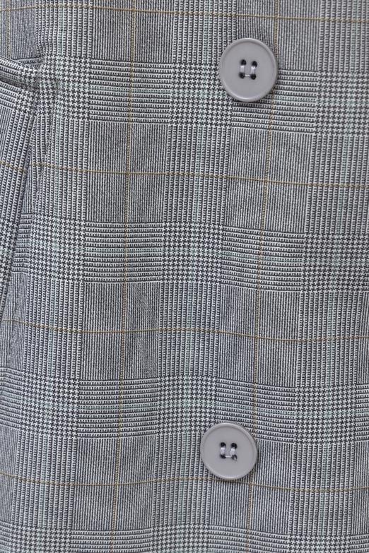 Bayan Gri Kruvaze Kapama Blazer Ceket - BSL