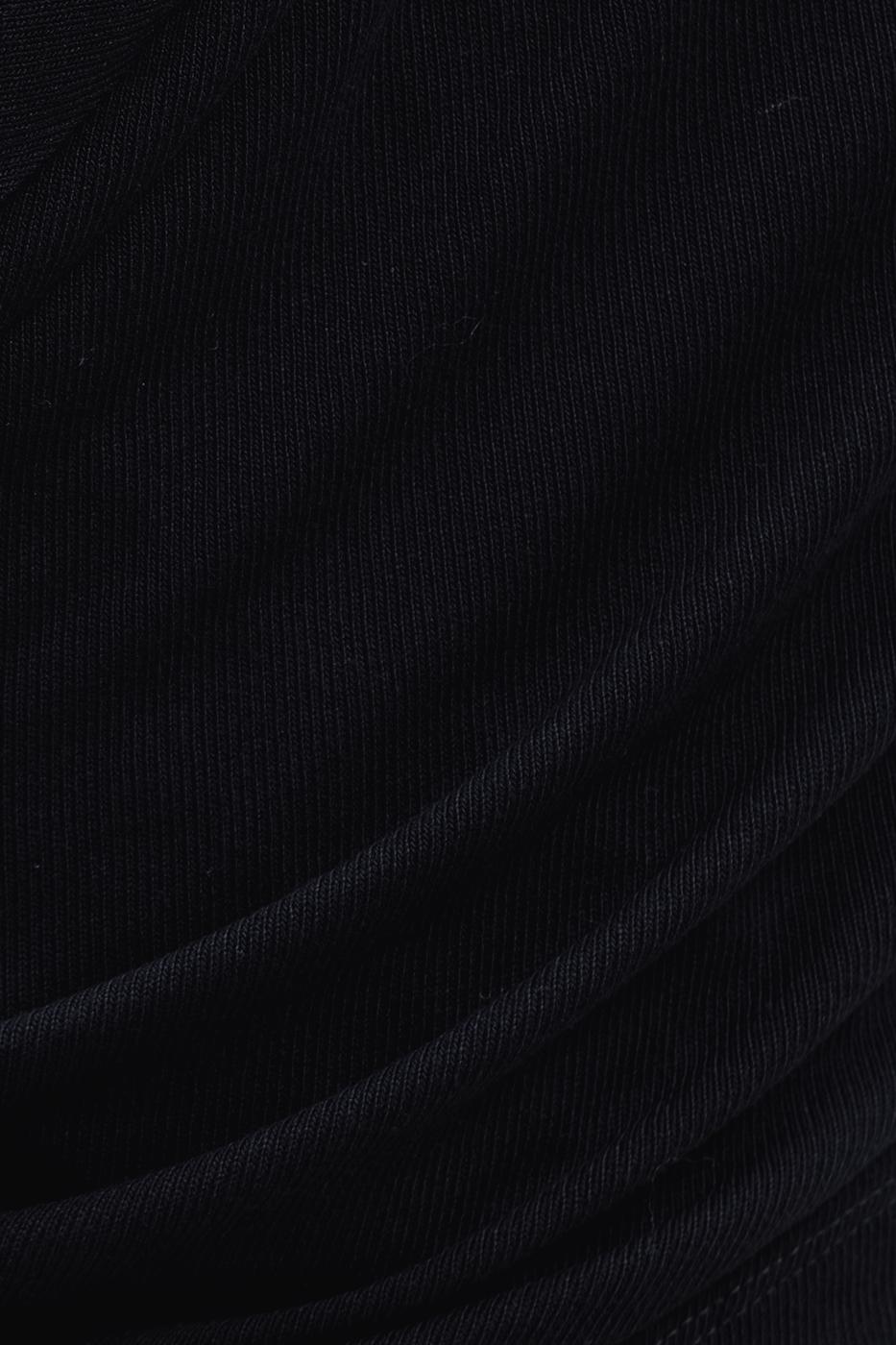 Bayan Siyah Kapüşon Detaylı Top