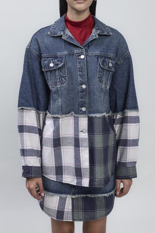 Bayan Mavi Garnili Denim Mont - BSL