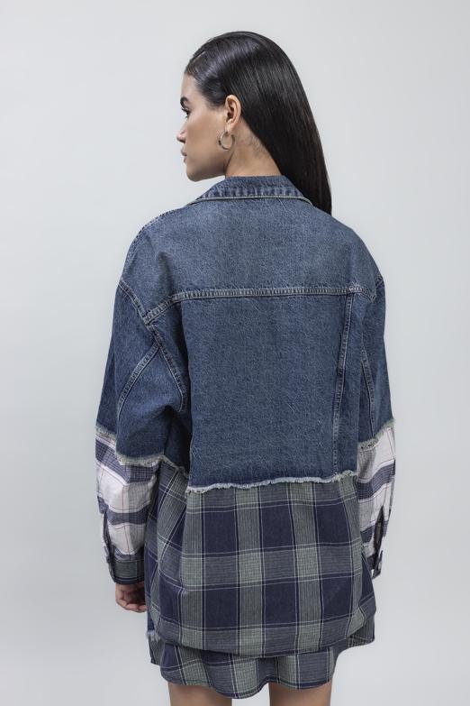 Bayan Mavi Garnili Denim Mont - BSL