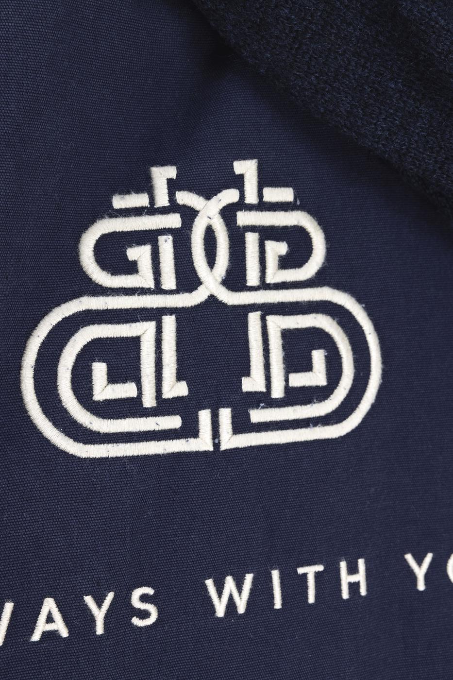 Bayan Lacivert Nakışlı Bez Çanta