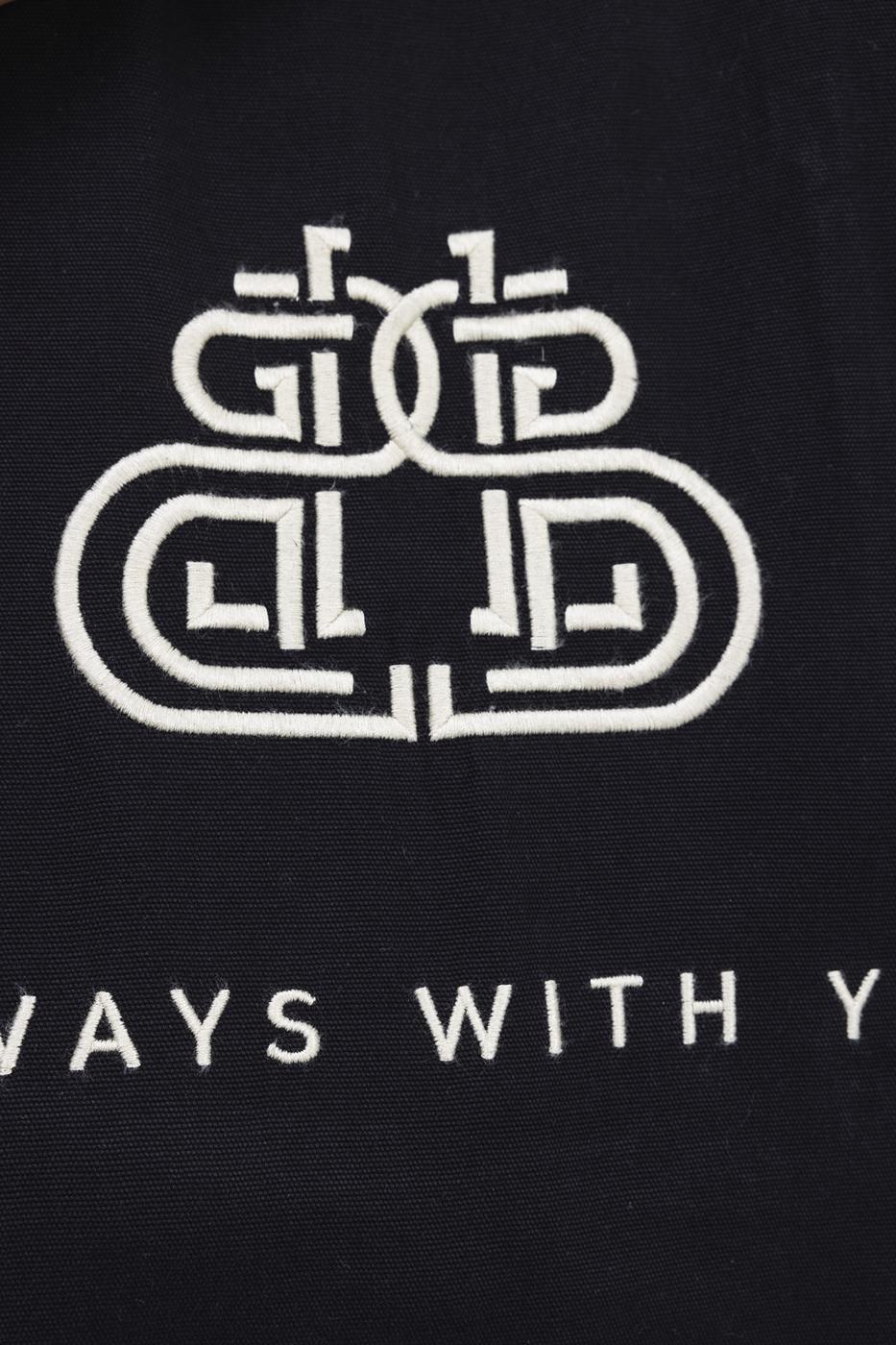 Bayan Siyah Nakışlı Bez Çanta