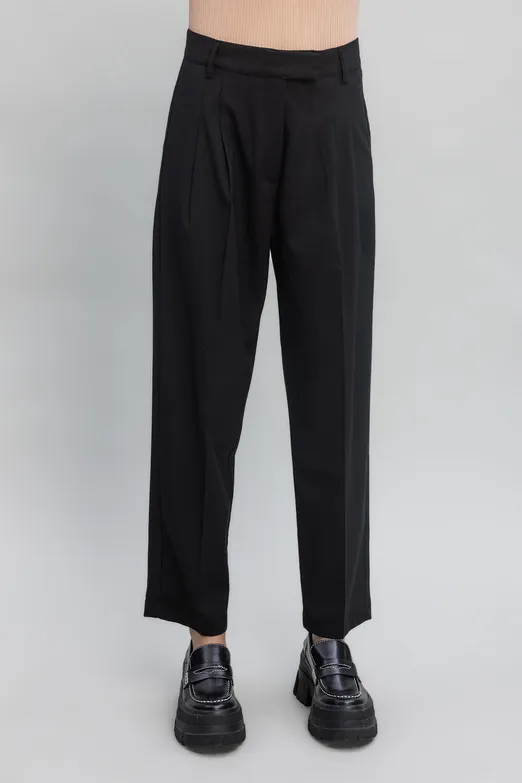 Bayan Siyah Yüksek Bel Havuc Pantolon - BSL