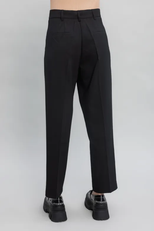 Bayan Siyah Yüksek Bel Havuc Pantolon - BSL