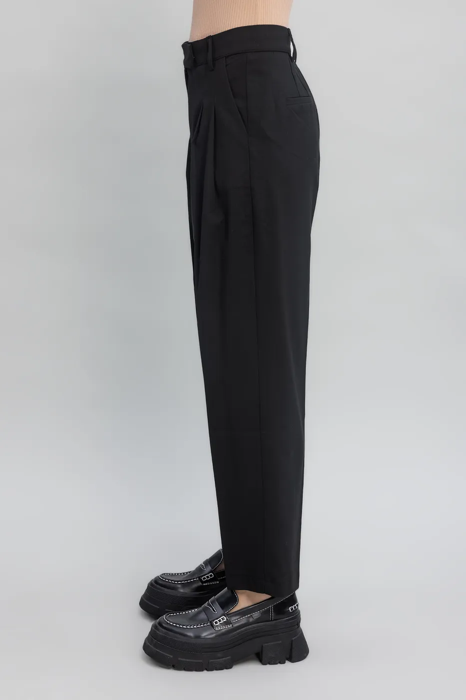 Bayan Siyah Yüksek Bel Havuc Pantolon