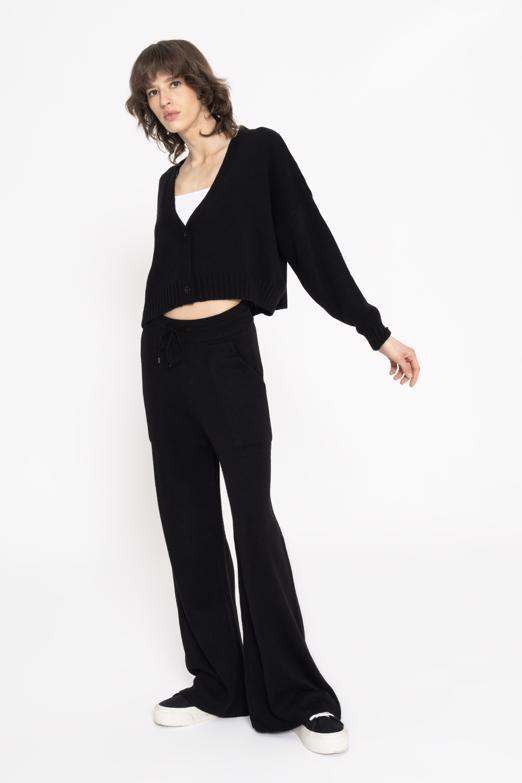 Bayan  Cepli Triko Bol Pantolon