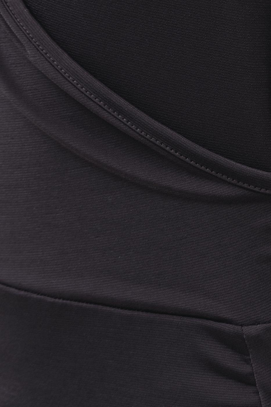 Bayan Kahverengi Kapüşon Detaylı Tek Kollu Maksi Elbise