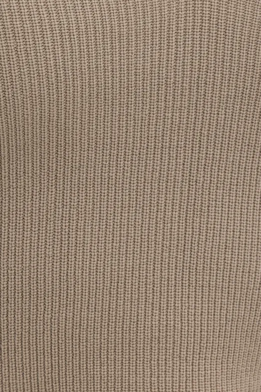 Bayan Bej Triko Carmen Yaka Crop Top - BSL