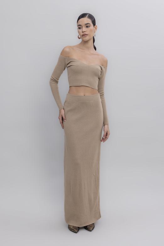 Bayan  Triko Maksi Kalem Etek