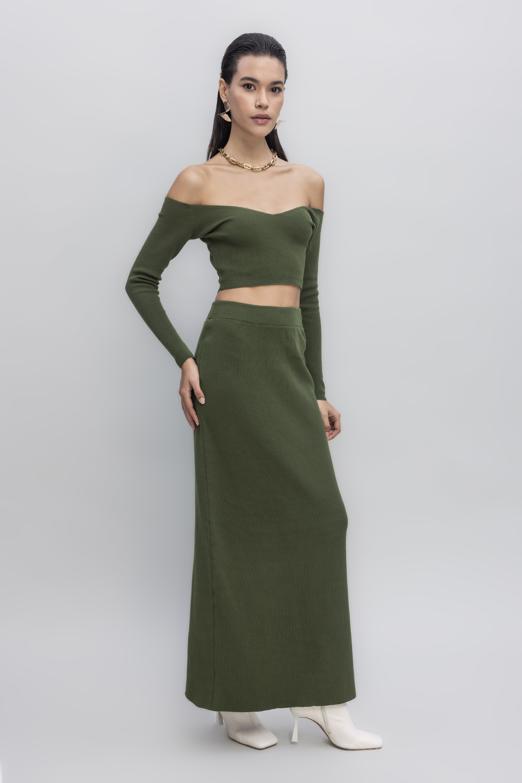 Bayan  Triko Maksi Kalem Etek