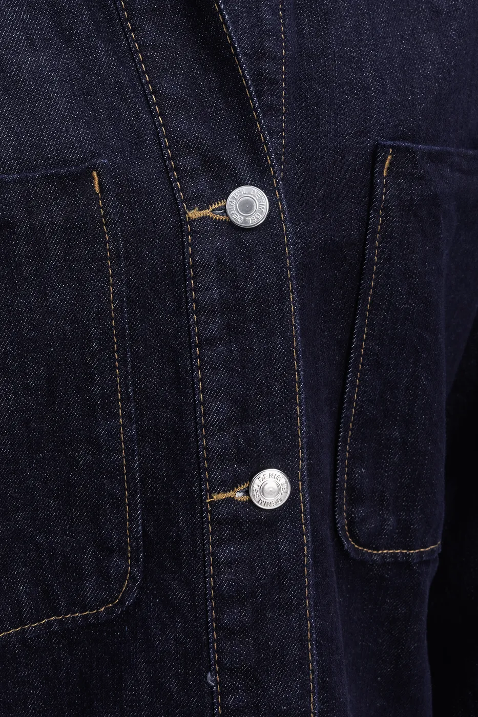 Bayan Lacivert Yama Cepli Denim Gömlek