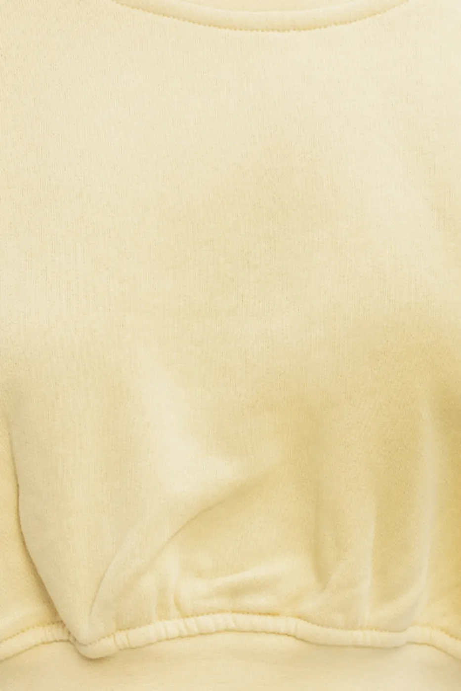 Bayan Sarı Crop Sweatshirt