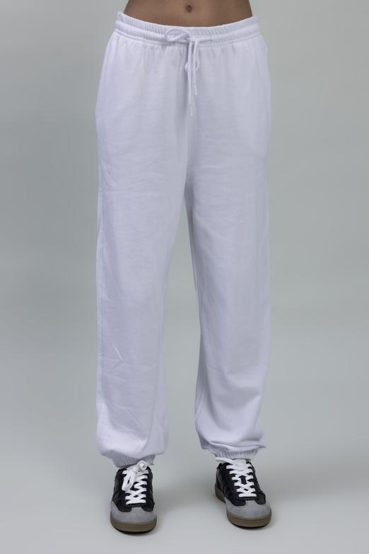 Bayan Beyaz Basıc Jogger Pantolon - BSL