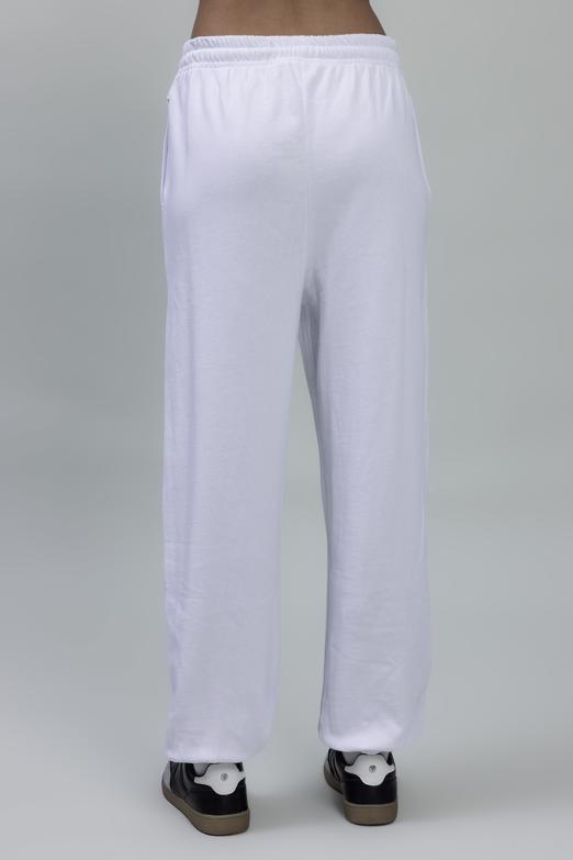 Bayan Beyaz Basıc Jogger Pantolon - BSL