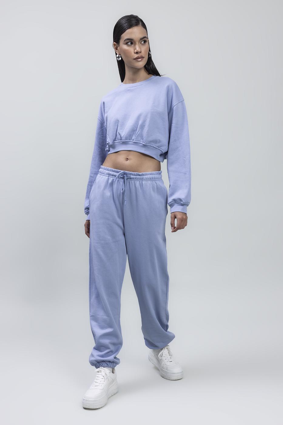 Bayan Mavi Basıc Jogger Pantolon