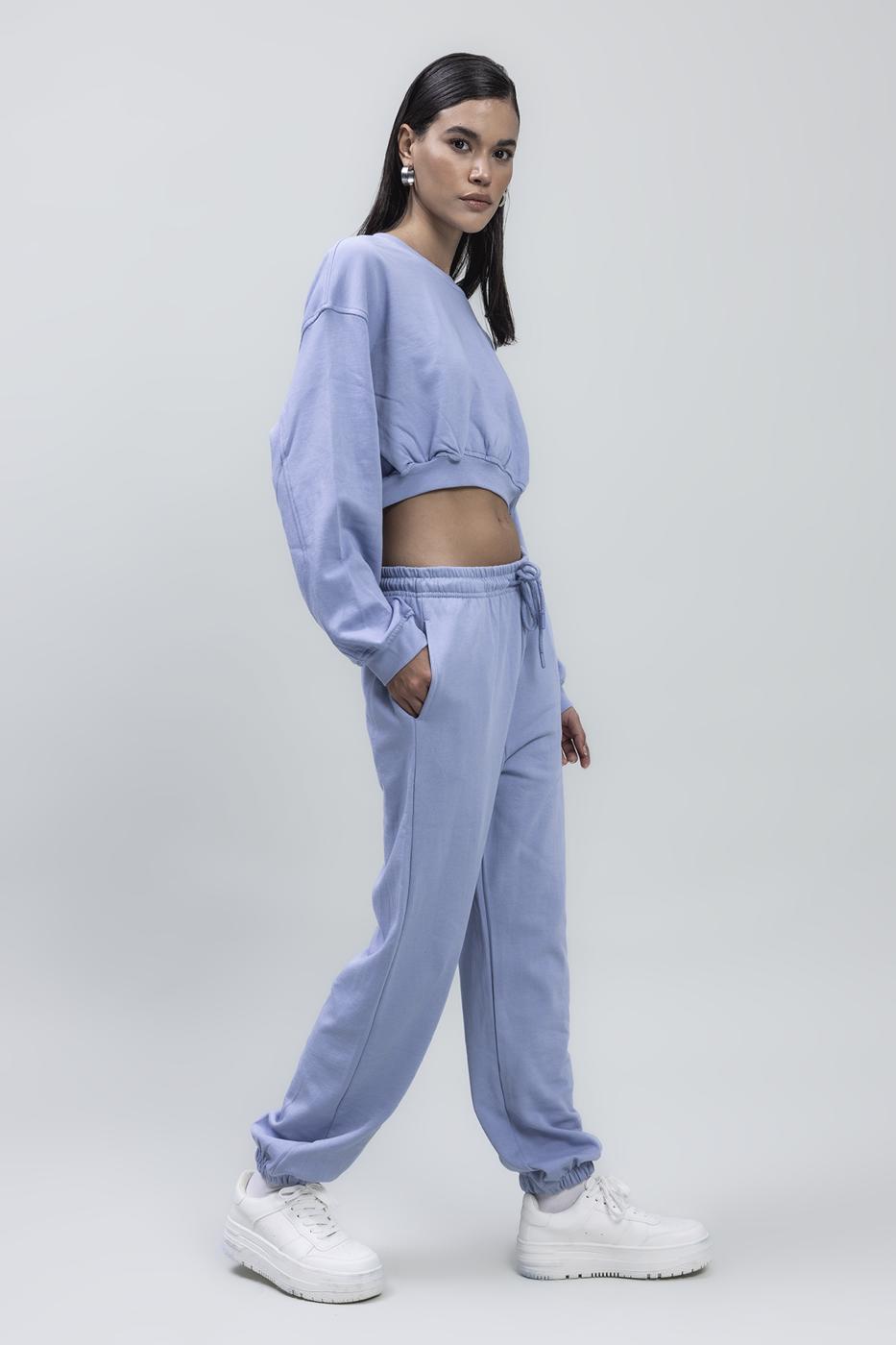 Bayan Mavi Basıc Jogger Pantolon