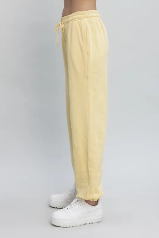 Bayan Sarı Basıc Jogger Pantolon - BSL