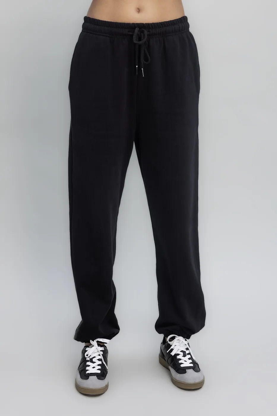 Bayan Siyah Basıc Jogger Pantolon