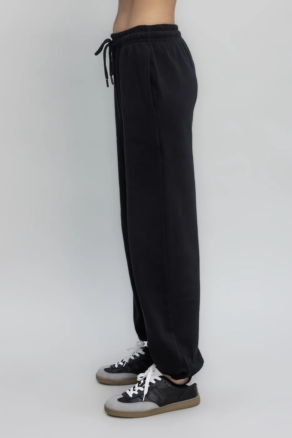 Bayan Siyah Basıc Jogger Pantolon