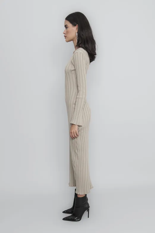 Bayan Taş Triko Midi Kalem Elbise - BSL