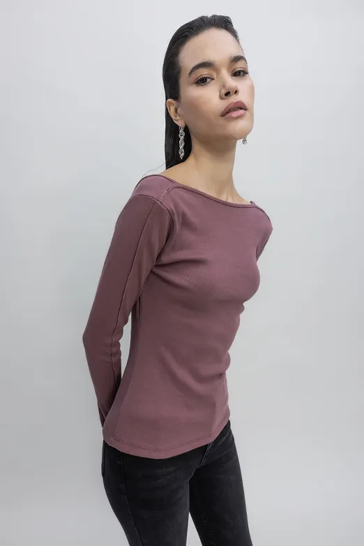 Bayan Pudra Sırt Dekolteli Top - BSL