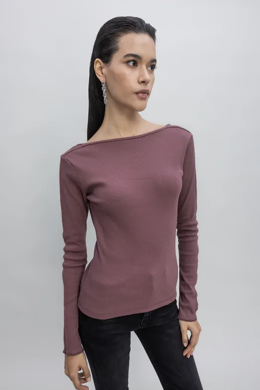 Bayan Pudra Sırt Dekolteli Top - BSL