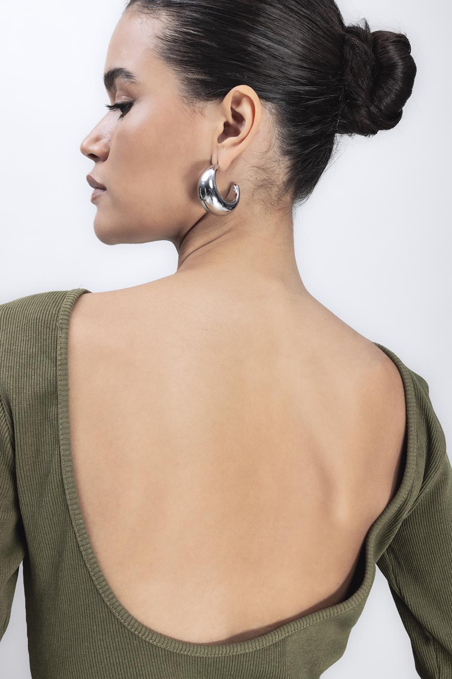 Bayan Haki Sırt Dekolteli Top