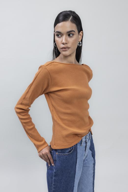 Bayan Hardal Sırt Dekolteli Top - BSL