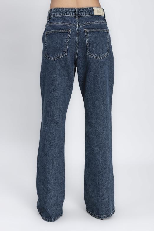 Bayan Lacivert İspanyol Paça Denim Pantolon - BSL