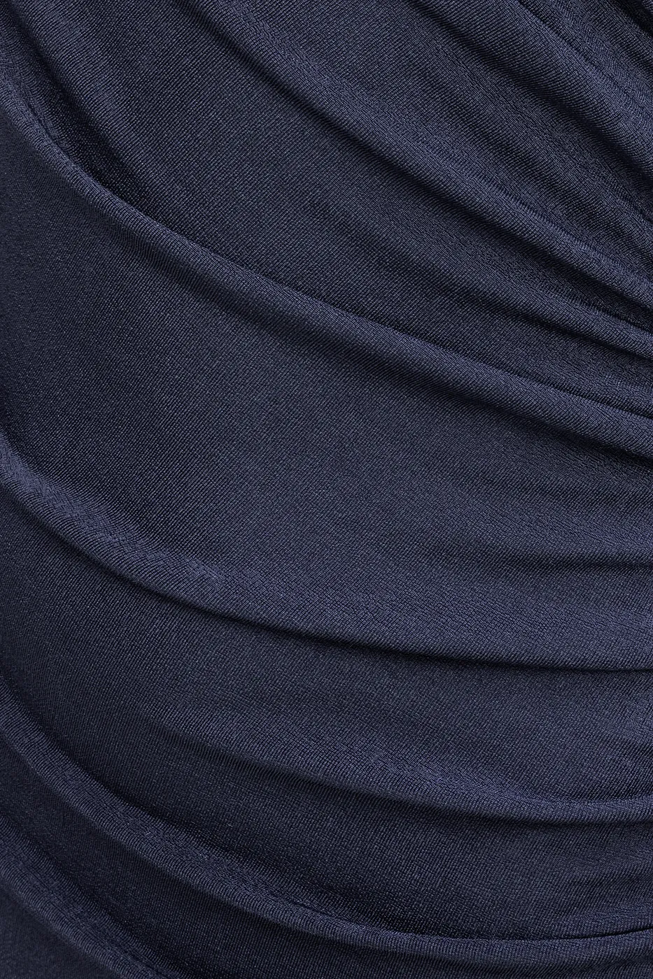 Bayan Lacivert Drapeli Maksi Elbise