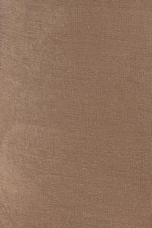 Bayan Bej Derin Yaka Dekolteli Maksi Elbise - BSL